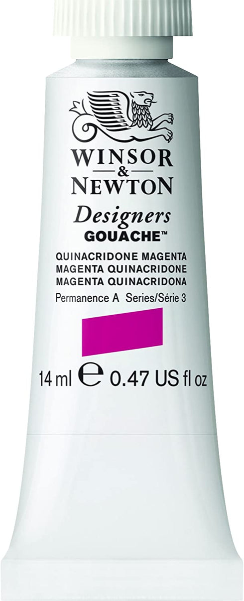 Winsor & Newton Designers Gouache Tube, 14ml, Quinacridone Magenta