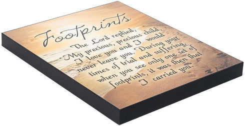 Elanze Designs Footprints 8 x 10 Wood Print Overlay Wall Art Sign Plaque
