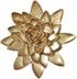 Flower Wall Decor 3D Resin Lotus Wall Hanging Decor Art Decor for Home Dedroom Living Room (Gold, L)