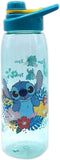 Silver Buffalo Disney Lilo and Stitch Tropical Refill Times Tritan Water Bottle, Screw Top Lid, 28 Ounces