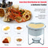 Yumchikel 2 Pieces Fondue Set, 4 oz Heart Shaped Ceramic Melting Pot with Serving Fork, Steel Stand, and Tea Light Candle, Fondue Pot Set for Melting Butter, Chocolate, Cheese and Serving Seafood