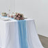 Pufogu 10Ft Baby Blue Chiffon Table Runner Sheer 29x120 Inch for Romantic Wedding Decor Bridal & Baby Shower Birthday Rustic Party Decoration
