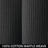 mDesign Cotton Waffle Weave Fabric Shower Curtain - for Bathroom Showers and Bathtubs - Hotel Quality - Machine Washable - Farmhouse Style - 72x72 Inch Black