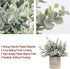 C APPOK Artificial Potted Plants Fake Eucalyptus Plant, Mini Plastic Green Grass with Pot, Faux Rosemary Plants for Home Decor, Indoor, Table Decoration - 3 Pack, Flocking Green