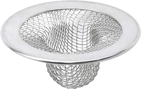 Antrader Kitchen Sink Strainer, 2Pcs Stainless Steel 2-Inch Diameter Mesh Round Filter Bathroom Bathtub Wash Basin Garbage Disposal Basket Filter