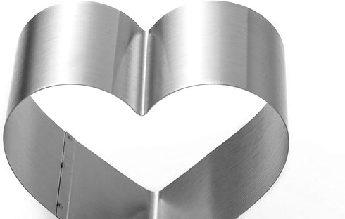 Heart Cake Mold Ring Set-4/6/8 Inch Large Heart Cookie Cutter Pancake Mold Stainless Steel