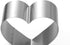 Heart Cake Mold Ring Set-4/6/8 Inch Large Heart Cookie Cutter Pancake Mold Stainless Steel