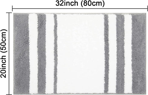 Non Slip Bath Mat Machine Washable Bathroom Rug Soft Absorbent Bath Rug 20"x32" Micorfiber Bath Rugs for Bathroom Tub and Shower