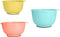 Farberware Professional Plastic Mixing Bowls, Set of 3 (Aqua, Orange, Yellow)