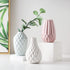 Flower Vase Set of 4, Decorative Ceramic Vase, Vase for Decor Home Living Room Office Parties Wedding (Black,White,Green,Rose)