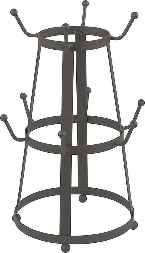 Spectrum Diversified 10676 Stripe 10 Mug Holder, Industrial Gray