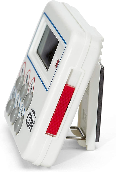 CDN Digital Timer and Clock Memory Feature, 6.8 x 4.5 x 0.9 inches, Cream