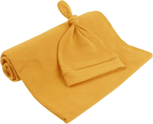 Receiving Blanket for Boys Girls Cotton Baby Swaddle Blankets Hat Set Newborn Swaddle 43?X43?