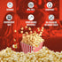 Popcorn Set (Pack of 10) - 3? x 3? x 8? x 2.3? Reusable & Unbreakable Popcorn Buckets With Anti-Smudge Paint - Leakproof & Dishwasher Safe Movie Night Supplies - BPA-Free Popcorn Container Set