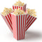 Popcorn Set (Pack of 10) - 3? x 3? x 8? x 2.3? Reusable & Unbreakable Popcorn Buckets With Anti-Smudge Paint - Leakproof & Dishwasher Safe Movie Night Supplies - BPA-Free Popcorn Container Set