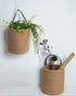 Goodpick 2pack Jute Hanging Basket - 7.87" x 7" Small Woven Fern Hanging Rope Basket Flower Plants Wall Basket Decor Set Boho