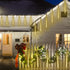 Warm White Meteor Shower Lights,10 Tubes 360 Led 50cm Waterproof Christmas Lights Outdoor, Plug-in Hanging Holiday Fairy String Lights Rain Drop Falling Lights for Xmas Rooftop Patio