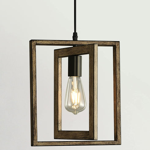 Mini Pendant Light Farmhouse Chandelier, 1-Light with Oil Rubbed Bronze Finish, Rustic Pendant Lighting for Kitchen Island, Dining Room Bedroom and Entryway
