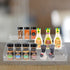 PMMASTO Tiered Spice Rack, Seasoning Organizer, Clear Acrylic Vertical Shelves Can Organizer for Countertop, Cabinet, Pantry, Kitchen Organization & Storage - 3 Tier