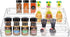 PMMASTO Tiered Spice Rack, Seasoning Organizer, Clear Acrylic Vertical Shelves Can Organizer for Countertop, Cabinet, Pantry, Kitchen Organization & Storage - 3 Tier