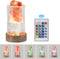 Himalayan Salt Lamp with 16 Colors Changing, Zanflare USB Crystal Salt Rock Lamp, Hand Carved Wood Base Table Lamp, Pink Salt Night Light Gifts for Mother, House Warming, Holiday Gifts