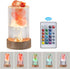 Himalayan Salt Lamp with 16 Colors Changing, Zanflare USB Crystal Salt Rock Lamp, Hand Carved Wood Base Table Lamp, Pink Salt Night Light Gifts for Mother, House Warming, Holiday Gifts