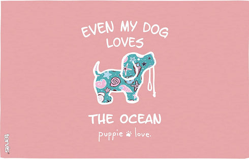 Tervis Made in USA Double Walled Puppie Love Insulated Tumbler Cup Keeps Drinks Cold & Hot, 16oz, Dog Loves The Ocean