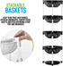 Uncluttered Designs Stacking Basket Bins (4 Tier + Plate) for Kitchen Cabinet, Pantry, Closet, Bedroom, Bathroom Organization & Storage (Black)