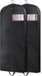 SLEEPING LAMB 60'' Trifold Garment Bags for Dress Storage Travel Dress Bag Gusseted Hanging Clothes Cover for Long Gowns, Coats, 2 Packs, Black