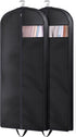 SLEEPING LAMB 60'' Trifold Garment Bags for Dress Storage Travel Dress Bag Gusseted Hanging Clothes Cover for Long Gowns, Coats, 2 Packs, Black