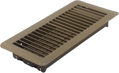 Accord ABFRBR410 Floor Register with Louvered Design, 4-Inch x 10-Inch(Duct Opening Measurements), Brown