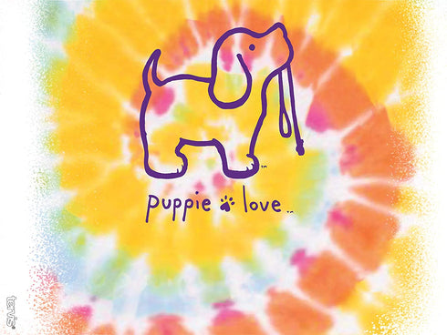 Tervis Made in USA Double Walled Puppie Love Insulated Tumbler Cup Keeps Drinks Cold & Hot, 24oz, Tie Dye Puppy