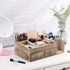 X-cosrack Rustic Wood Desk Cosmetic Office Drawer Jewelry Storage Organizer Box, Countertop Stationery Coffee Supplies Makeup Case for Bathroom Vanities Dresser Table