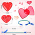 35 Pack Valentine Friendship Bracelet Zipper Sensory Bracelet Fidget Toys Valentines Day Pre Filled Hearts with Valentine Cards for Valentines, Birthday, Goodie Bags, Pinata Filler, Classroom Rewards
