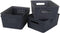 Vababa Gray Plastic Storage Basket, Pack of 4