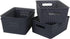 Vababa Gray Plastic Storage Basket, Pack of 4
