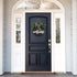 Welcome Sign Welcome Front Door Round Wood Sign Hanging Welcome Sign for Farmhouse porch Spring Welcome Sign Front Door Decoration ?Blackboard welcome?