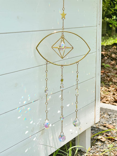 jia ning Sun Catchers Sun Catchers Crystal Light Catchers, Window hangings, Home Decor, Crystal Window Decorations, Rainbow Makers (Four Crystals)