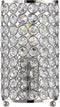 1 Light K9 Crystal Table lamp with Polished Nickel Finish,Modern and Concise Fixture with Polyhedral,Opal Crystal Shade for Bar, Dining Room, Corridor,Living Room(Include a 10W CFL Bulb)