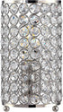 1 Light K9 Crystal Table lamp with Polished Nickel Finish,Modern and Concise Fixture with Polyhedral,Opal Crystal Shade for Bar, Dining Room, Corridor,Living Room(Include a 10W CFL Bulb)