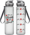 LEADO 32oz 1Liter Motivational Tracking Water Bottle with Time Marker, Looks Like a Beauty Drinks Like a Beast - Funny Mothers Day, Birthday Gifts for Women, Friends, Mom, Daughters, Sister, Wife, Her