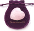 Polar Jade Heart Shaped Rose Quartz Puffy Heart Stone 45mm (1.8") for Chakra Energy Healing, Reiki, Meditation, Massage and Decoration