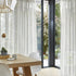 FMFUNCTEX Flax Linen Sheer Curtains 84-inch Long Living Room Vintage Window Panel Drapes for Farmhouse Bedroom Rod Pocket, Natural, 52" Width, 2 Panels