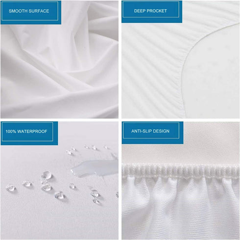 SLEEP ACADEMY Waterproof Mattress Protector Twin XL,Microfiber
