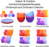 Everyday Plates set of 12 - Unbreakable and Reusable 10 inch Plastic Dinner Plates, 6 Assorted Color | Dishwasher Safe,BPA Free