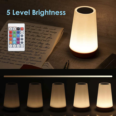 AMEXI Table lamp, Touch Sensor Bedside lamp + dimmable Warm White Light,Used in lamp for Kids Room Room ,Corridor, Living Room USB Rechargeable Night Light (Beige)