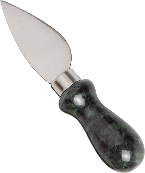 Creative Home Natural Green Marble Handle Set of 4 Pieces Multipurpose Cutter Spreader Set includes Pronged, Hard Cheese Chisel Knife, 2" W x 5-1/4" L