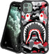 iPhone 11 Case for Man Boys, Street Fashion Cool Design Shockproof Anti-Scratch Drop Soft Silicone TPU Bumper PC Backplane Protection Case for iPhone 11 - Red Gray Shark