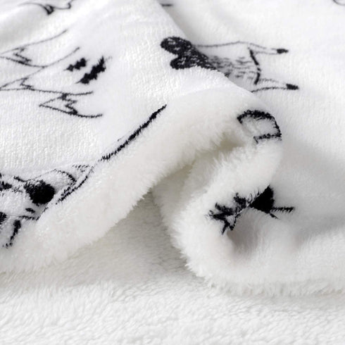 TILLYOU Reversible Plush Sherpa Fleece Baby Blanket for Boys, Girls, Kids, Toddler, Infant, Newborn, 40?x50? - Fuzzy Fluffy Warm Throw Blanket for Toddler Bed, Crib, Stroller, Bassinet, Pet, Reindeer