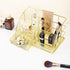 Desk Organizer for Women,Cute Mesh Office Supplies Accessories Essentials Caddy with 5 Compartments+1 Mini Sliding Drawer for Home & Office Desktop Organization & Decor, Gold